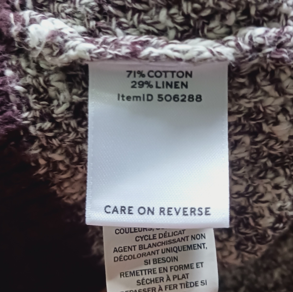 🌷 L.L. Bean Signature Cotton / Linen Ragg Knit Sweater - Picture 5 of 5